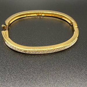 Gold and Channel-set Swarovski Crystal Bracelet